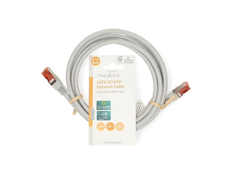 Nedis CCGL85220GY20 networking cable - Grau - 2m