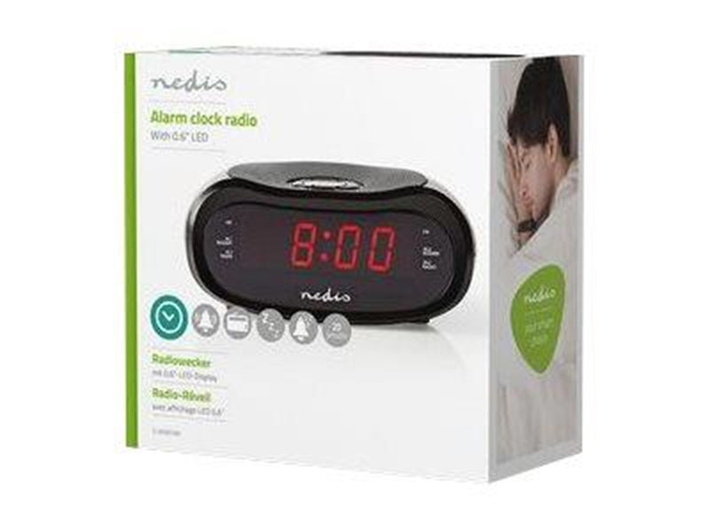 Nedis CLAR001BK - clock radio - AM/FM