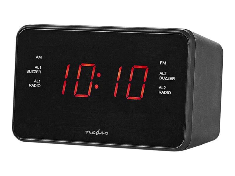 Nedis CLAR002BK - clock radio - AM/FM