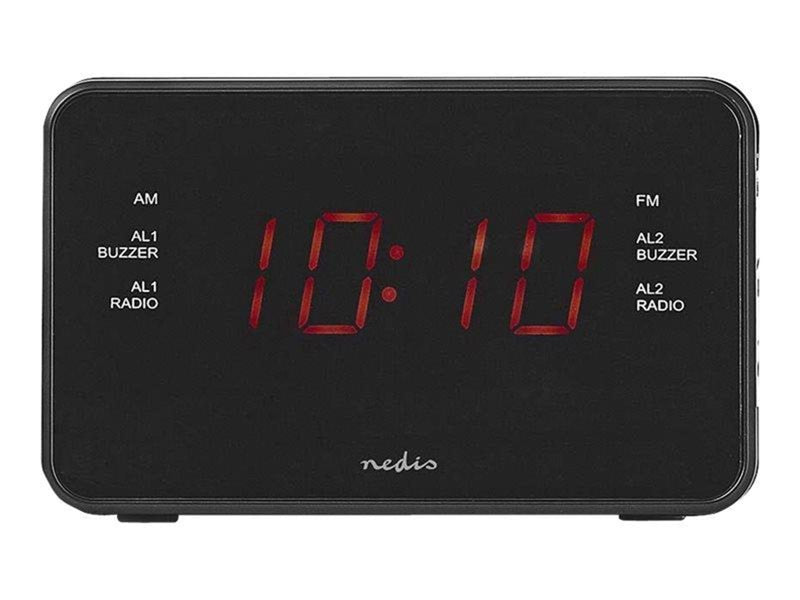 Nedis CLAR002BK - clock radio - AM/FM