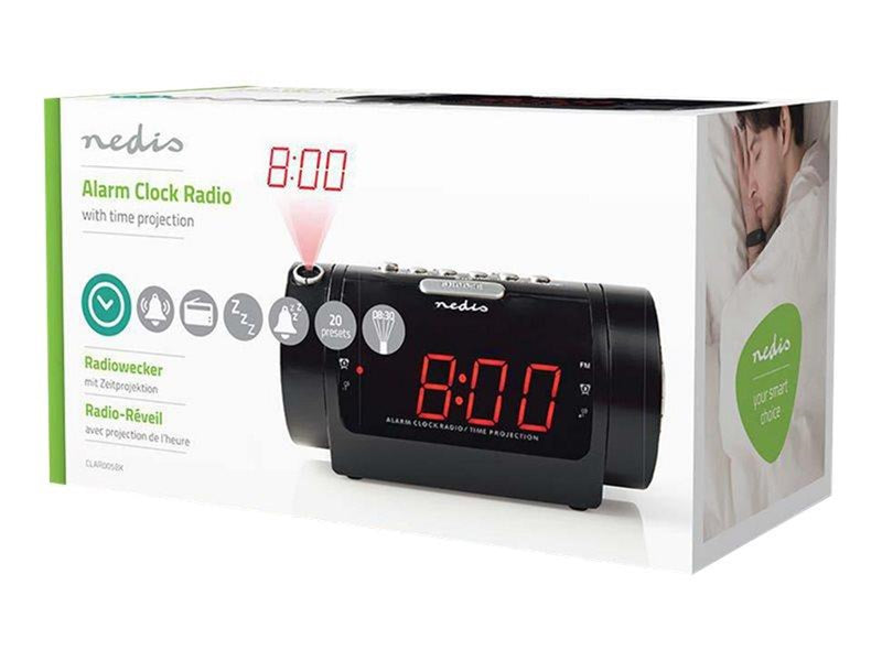 Nedis CLAR005BK - clock radio - AM/FM