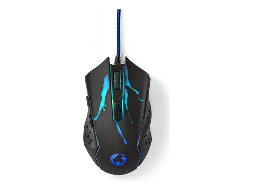 Nedis Gaming - mouse - USB - black - Maus (Schwarz)