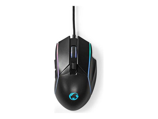 Nedis Gaming - mouse - USB - black - Maus (Schwarz)