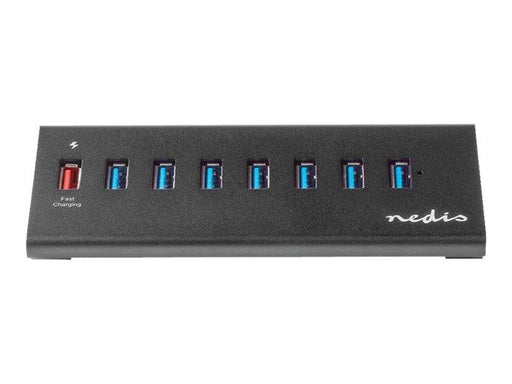 Nedis UHUBUP3810BK - hub - 8 ports USB-Hubs - USB 3.2 - 8 Anschlüsse - Schwarz