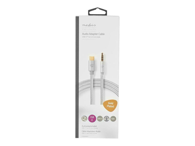 Nedis USB-C to headphone jack adapter - audio / USB - 1 m
