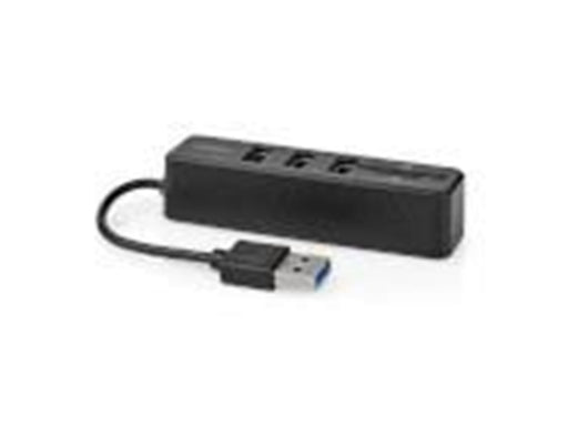 Nedis USB-hub | 1x USB-A | 3x USB A Female | 5 port(s) USB-Hubs - USB 2.0 - 3 - Schwarz