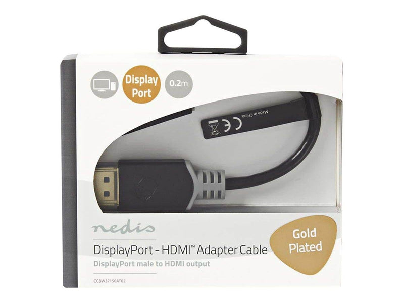 Nedis adapter - DisplayPort / HDMI - 20 cm
