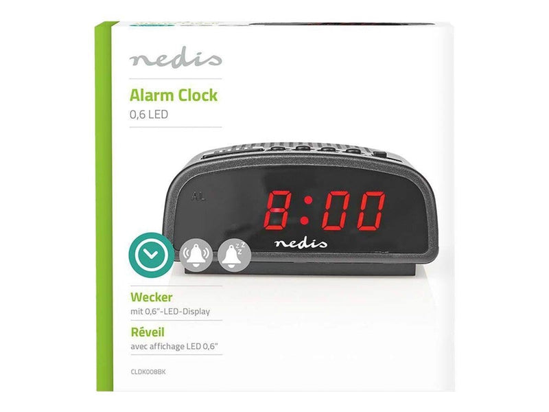 Nedis - alarm clock - electronic - desktop - black