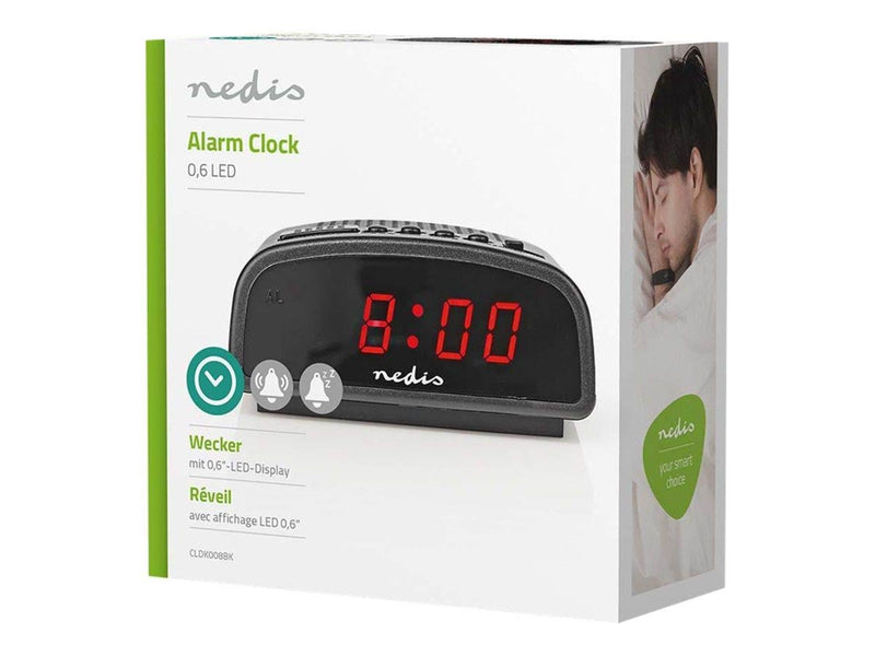 Nedis - alarm clock - electronic - desktop - black