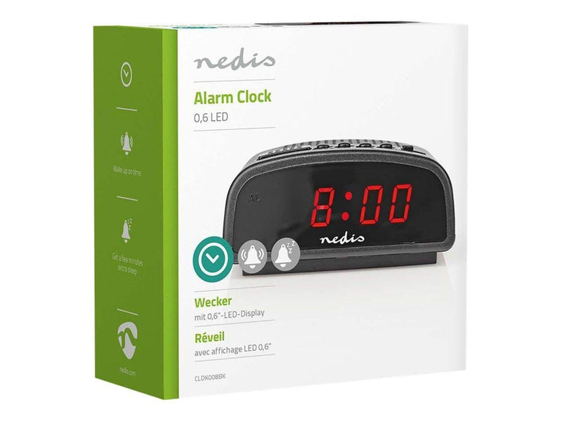 Nedis - alarm clock - electronic - desktop - black