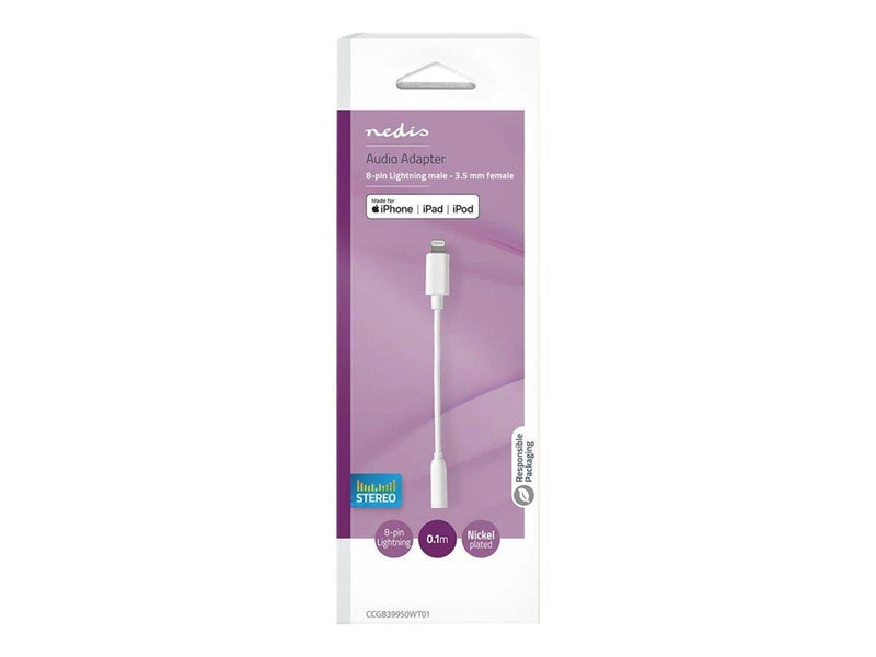 Nedis audio cable - Lightning / audio - 10 cm