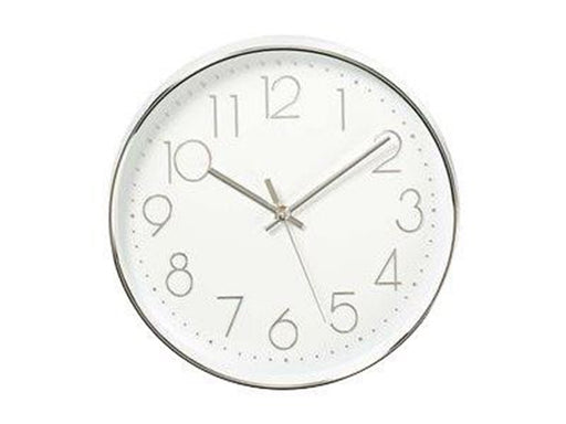 Nedis - clock - quartz - wall mountable - 30 cm - white silver