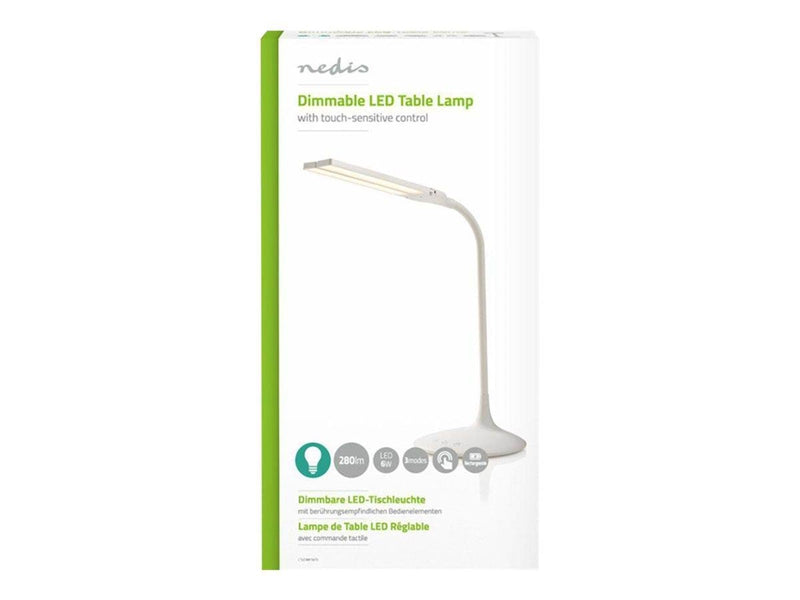Nedis - desk lamp - LED - 6 W - cool white/warm white light - white