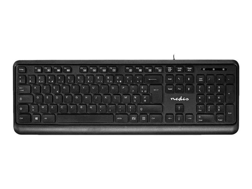 Nedis - keyboard - AZERTY - French - black - Tastatur - Französisch - Schwarz