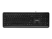 Nedis - keyboard - QWERTY - US International - black - Tastatur - Universal - Schwarz