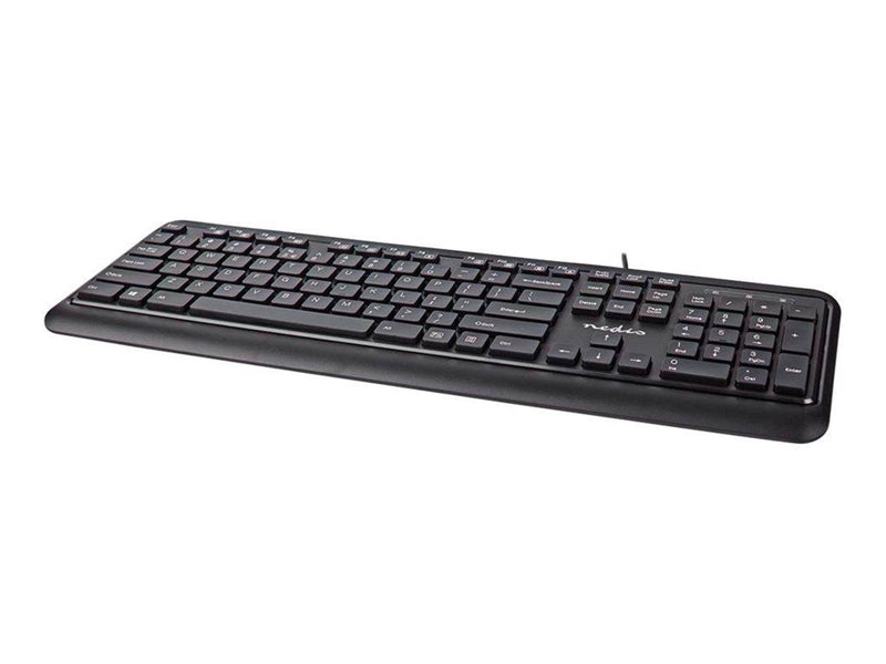 Nedis - keyboard - QWERTY - US International - black - Tastatur - Universal - Schwarz