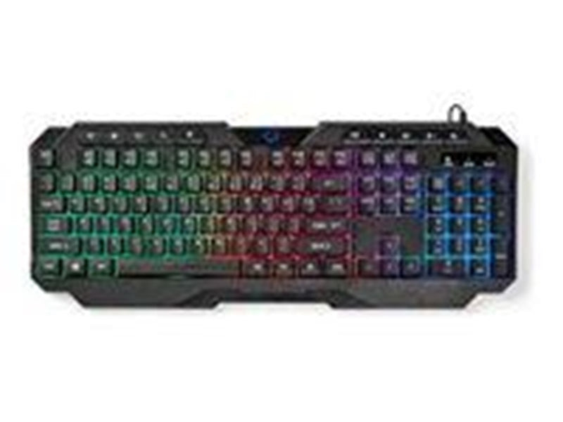 Nedis - keyboard - QWERTY - US - black Input Device - Gaming Tastatur - Englisch (US) - Schwarz