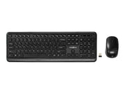 Nedis - keyboard and mouse set - QWERTY - US - black - Tastatur & Maus Set - Englisch (US) - Schwarz