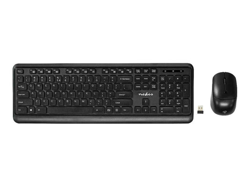 Nedis - keyboard and mouse set - QWERTY - US - black - Tastatur & Maus Set - Englisch (US) - Schwarz