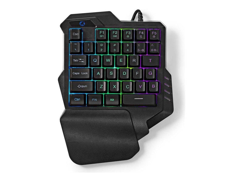 Nedis - keyboard - wired single-handed gaming - black - Gaming Tastatur - Schwarz