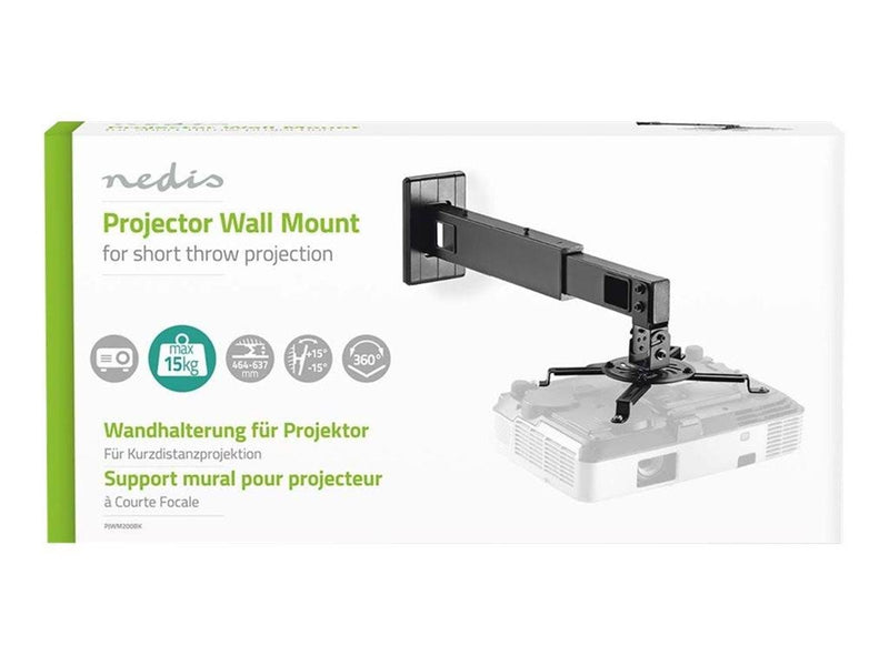 Nedis mounting kit - full-motion - for projector - black