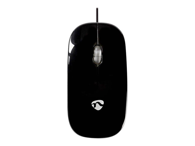 Nedis - mouse - USB - black - Maus (Schwarz)