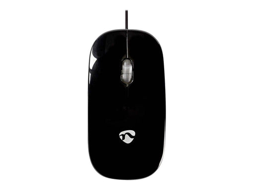 Nedis - mouse - USB - black - Maus (Schwarz)