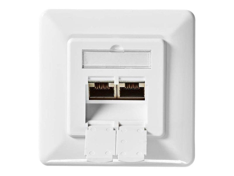 Nedis - socket-outlet - 2 network sockets - white