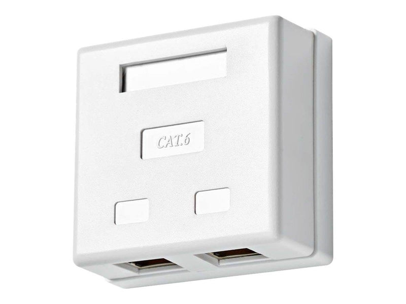 Nedis - socket-outlet - 2 network sockets - white