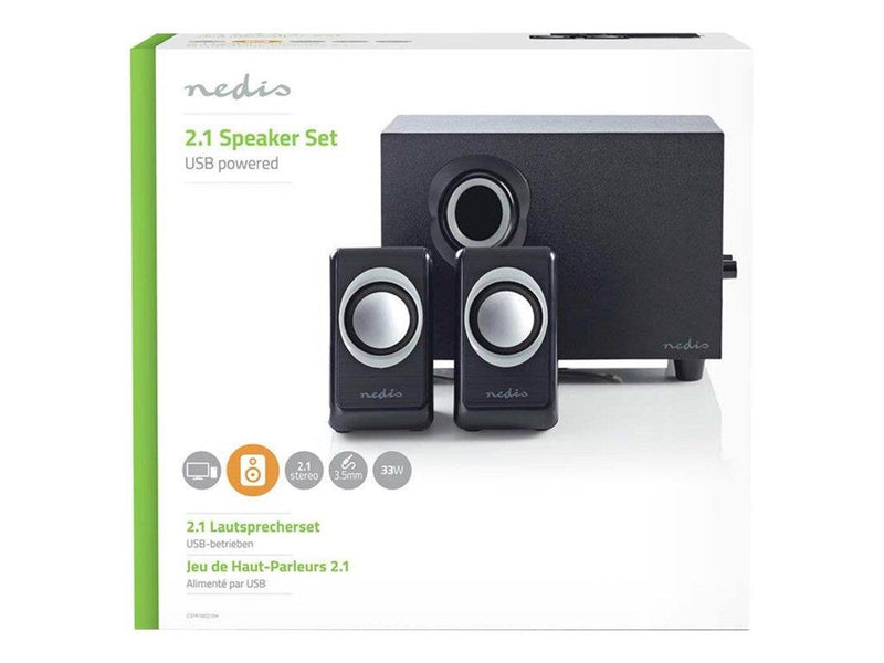 Nedis - speaker system - for PC - 2.1 PC-Lautsprecher