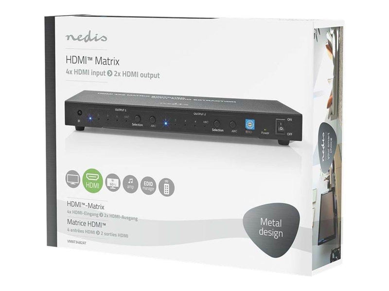 Nedis - video/audio switch - 4 x 2