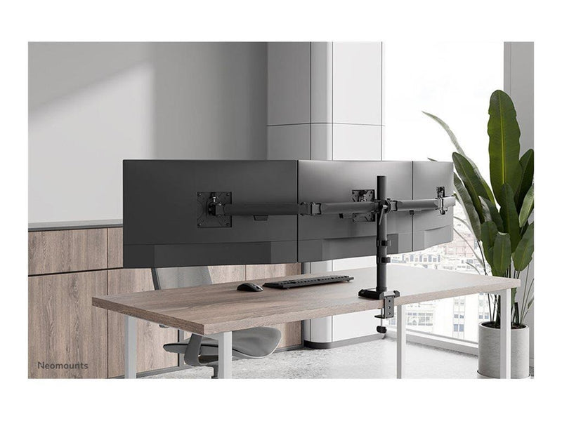 Neomounts DS60-600BL3 mounting kit - full-motion - for 3 monitors - black