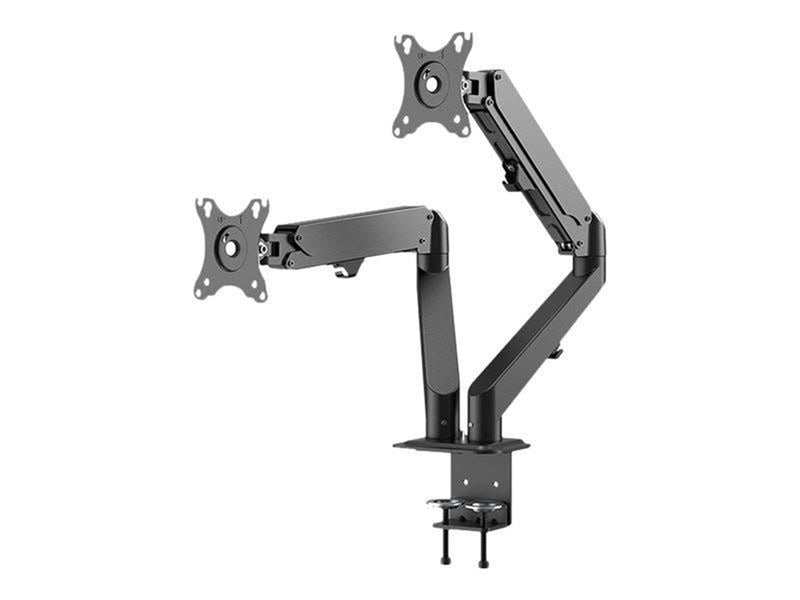 Neomounts DS70-700BL2 mounting kit - full-motion adjustable dual arm - for 2 LCD displays - black