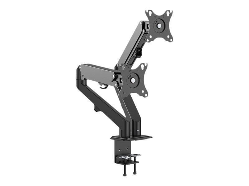 Neomounts DS70-700BL2 mounting kit - full-motion adjustable dual arm - for 2 LCD displays - black