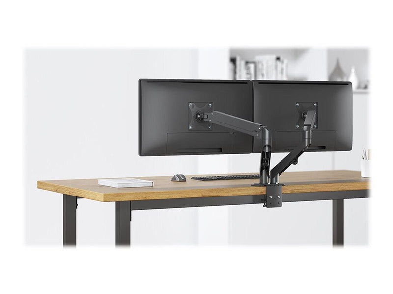 Neomounts DS70-700BL2 mounting kit - full-motion adjustable dual arm - for 2 LCD displays - black