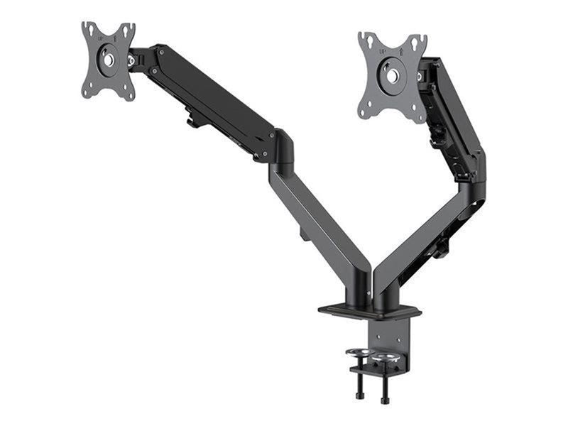 Neomounts DS70-700BL2 mounting kit - full-motion adjustable dual arm - for 2 LCD displays - black
