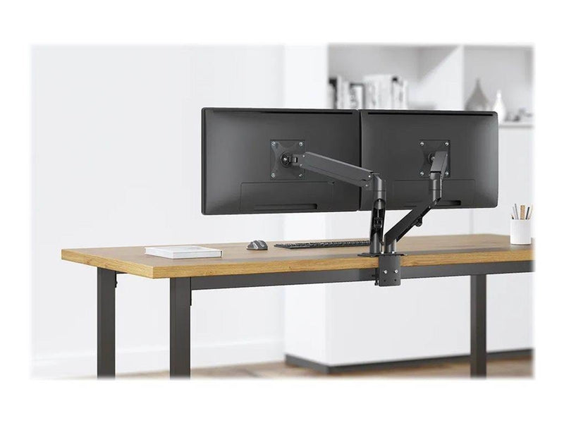 Neomounts DS70-700BL2 mounting kit - full-motion adjustable dual arm - for 2 LCD displays - black