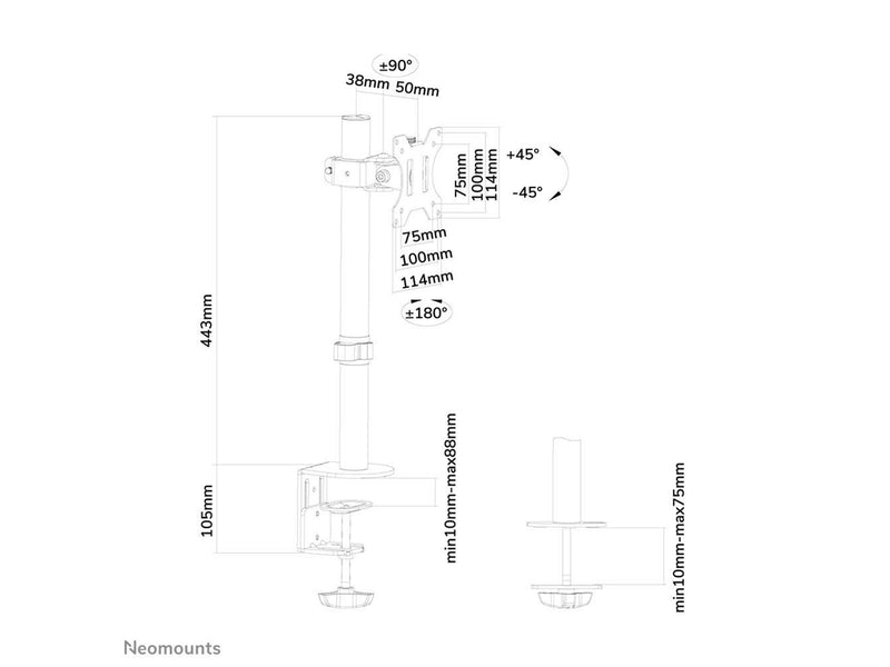 Neomounts FPMA-D510BLACK - Desk Mount