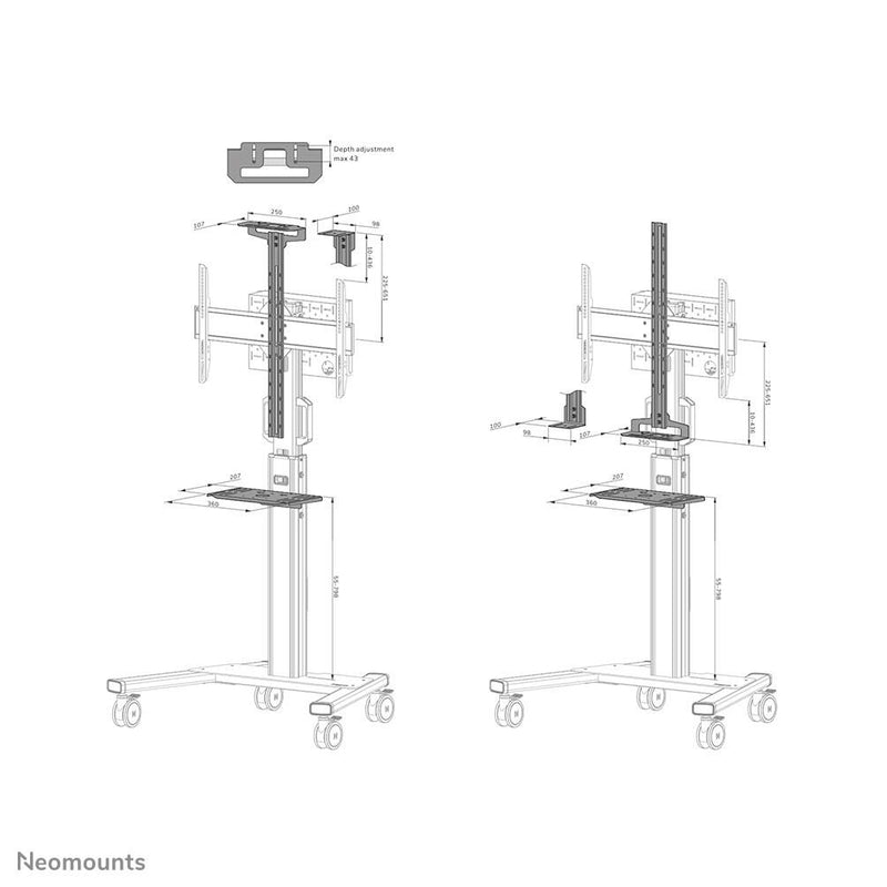 Neomounts AV1-825BL Videobar & Multimedia-Kit
