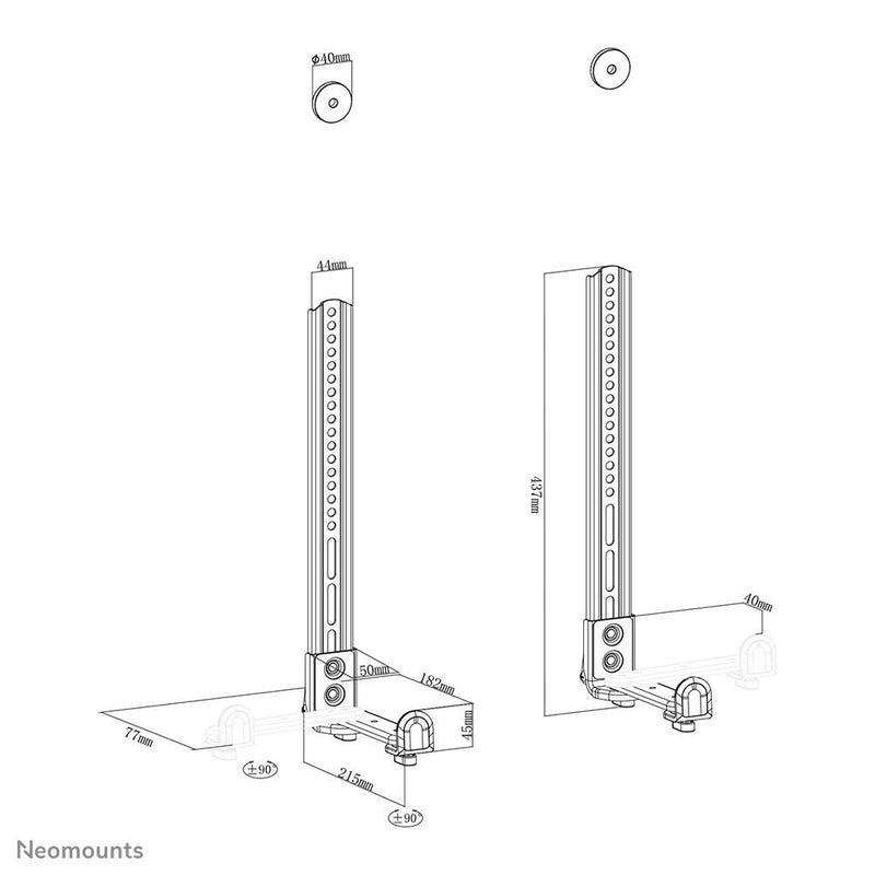 Neomounts AWL29-650BL1 Videobar-/Soundbar-/Lautsprecher-Halterung