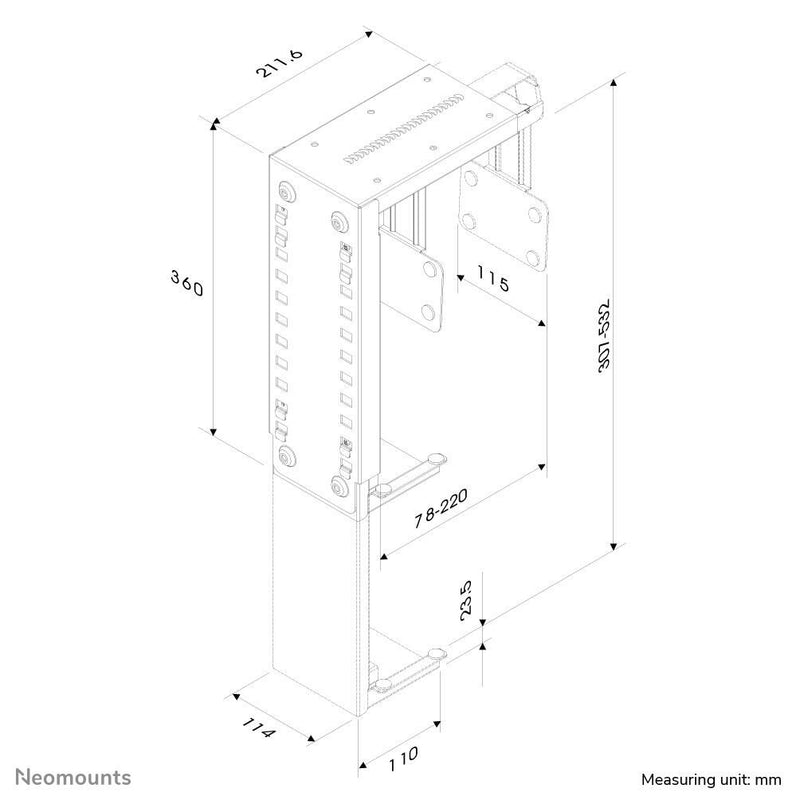 Neomounts CPU-D100BLACK PC Tischhalterung