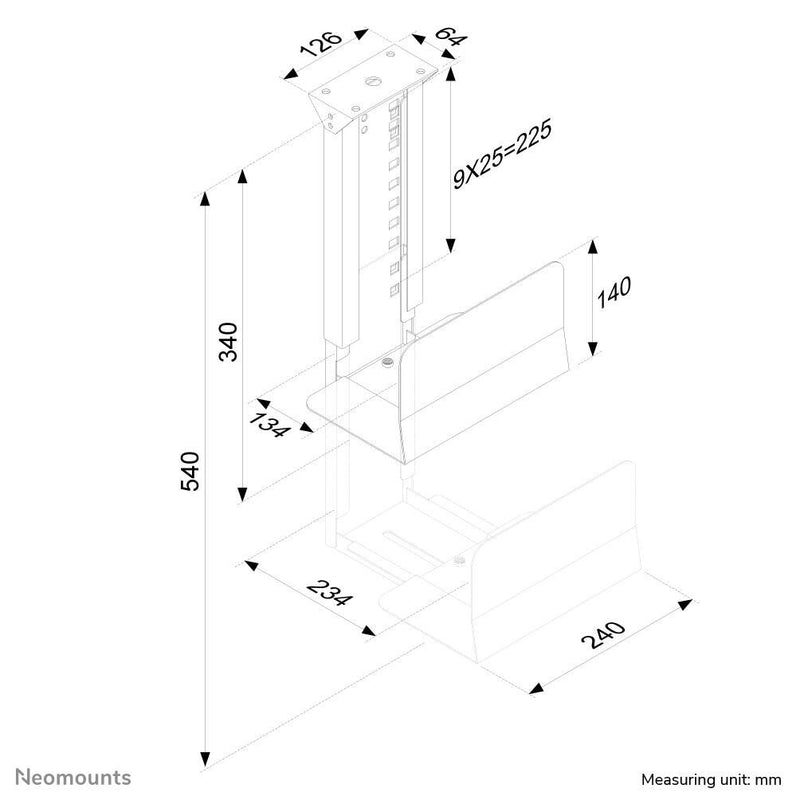 Neomounts CPU-D200SILVER PC Tischhalterung