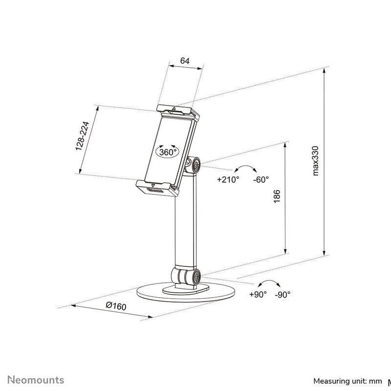 Neomounts Tablet-Halterung DS15-540WH1 weiß für 1 Tablet