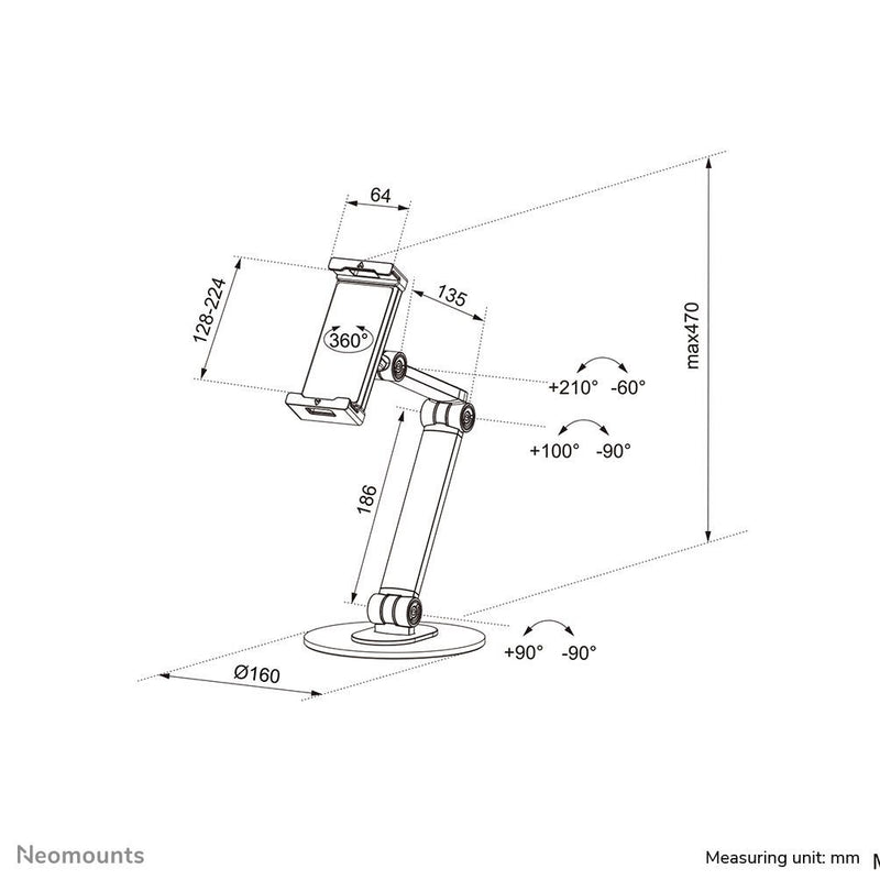 Neomounts DS15-550WH1 Universal Tablet-Ständer für 4,7-12,9' - Tablets - Weiß