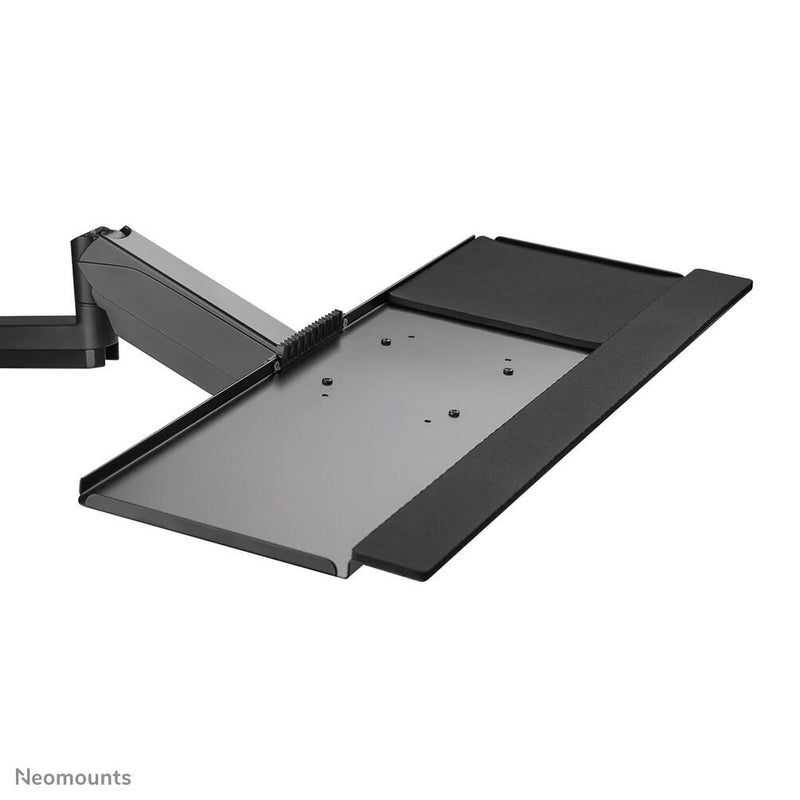 Neomounts DS90-325BL1 höhenverstellbarer, tischmontierter Arbeitsplatz für 17-32' Bildschirme, Tastatur und Maus - Schwa
