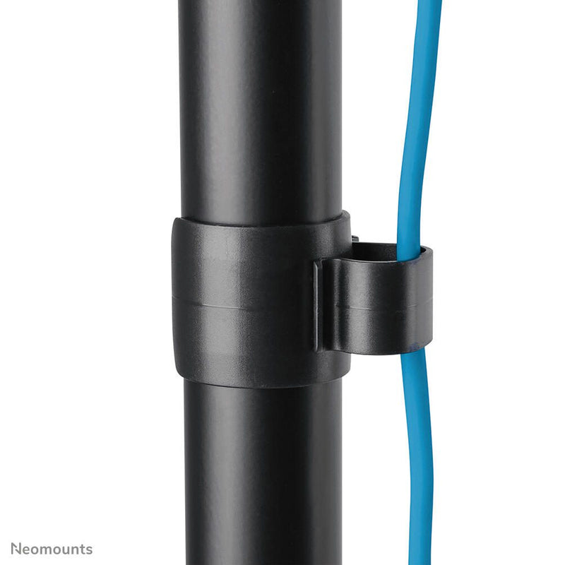 Neomounts DS90-325BL1 höhenverstellbarer, tischmontierter Arbeitsplatz für 17-32' Bildschirme, Tastatur und Maus - Schwa