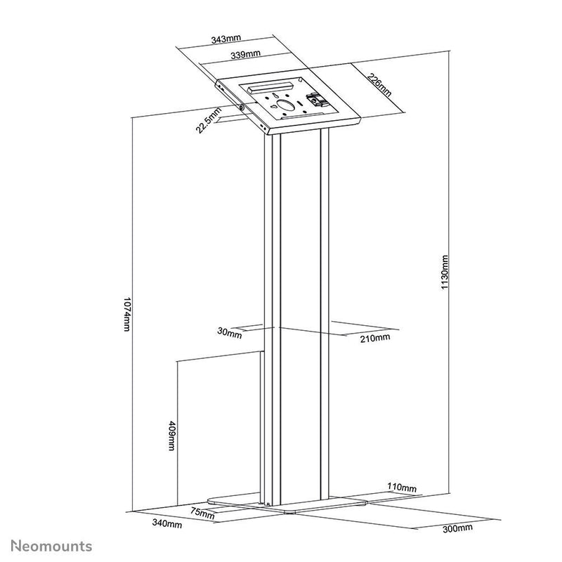 Neomounts FL15-750WH1 Tablet-Bodenständer
