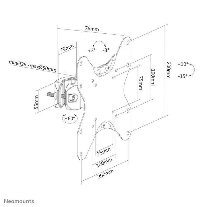 Neomounts FL40-430BL12 Stangenhalterung