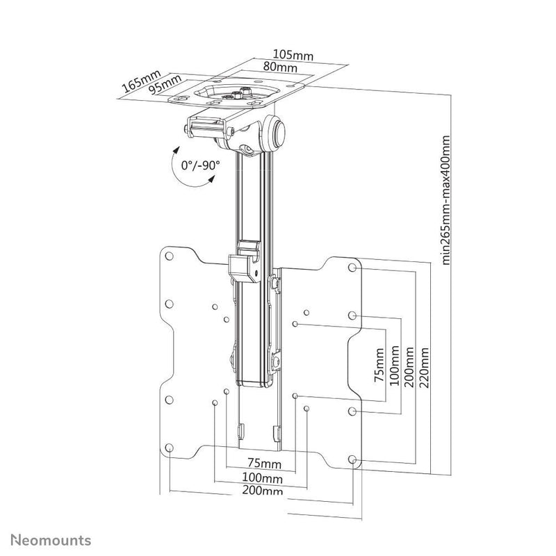 Neomounts FPMA-C020BLACK Deckenhalterung