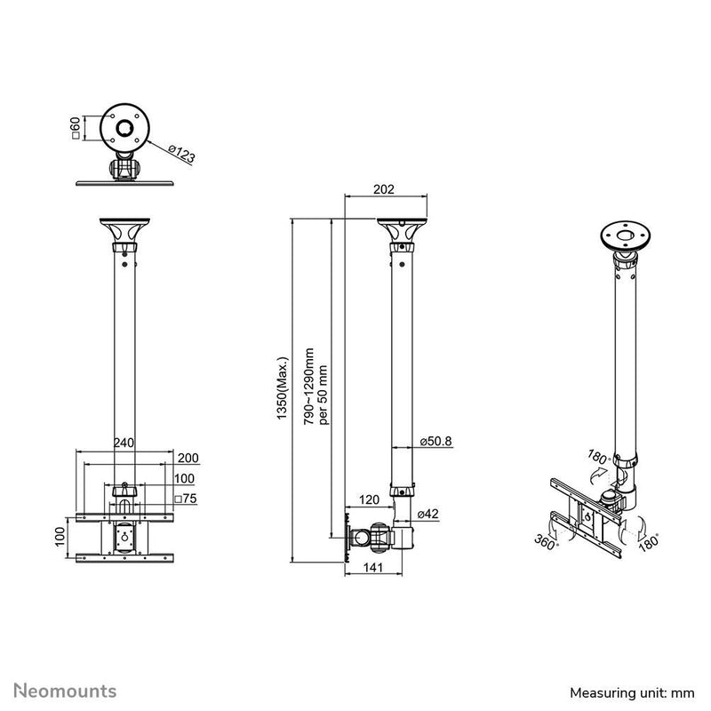 Neomounts FPMA-C100WHITE Deckenhalterung